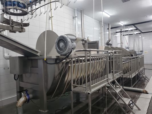 Equipo para el sacrificio de aves de corral para la refrigeración de las aves de corral de venta caliente Máquina de preenfriamiento para aves de corral Equipo para carnicero de pollo halal