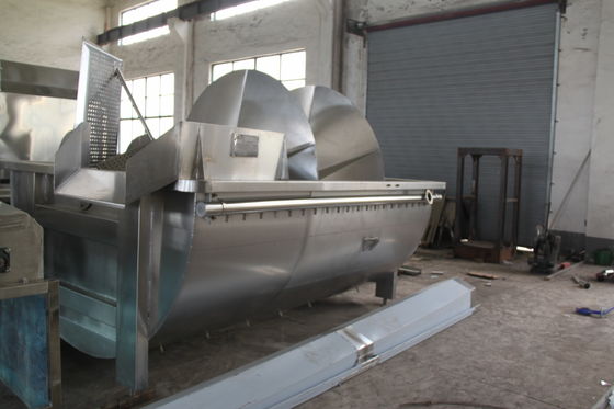 Máquina de pre-enfriador de aves de corral en espiral para la planta de máquinas de sacrificio de pollos 1500Bph