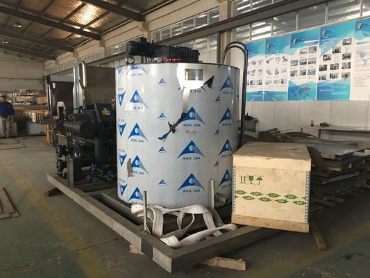 Máquina de hielo en hojuelas de acero inoxidable de 15 toneladas para el procesamiento del sacrificio de pollos